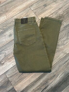 Banana Republic NWT Women's 4/27 Jeans Green Tapered Cotton Stretch